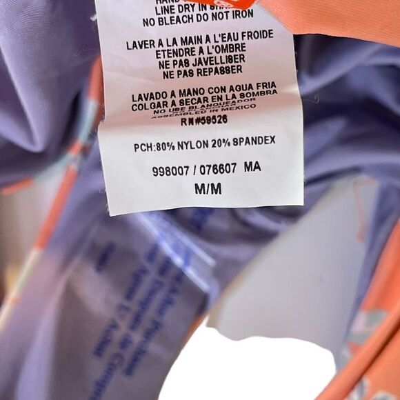 NEW Becca Floral French Cut High Leg Bikini Bottoms Medium - Picture 7 of 8